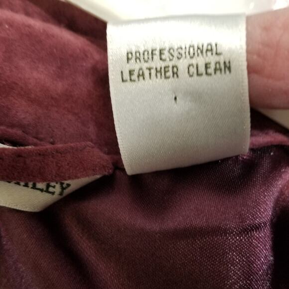 VTG- Laura Ashley Elegant Embellished Suede Leather Jacket Blazer Purple Size XL - Picture 12 of 12